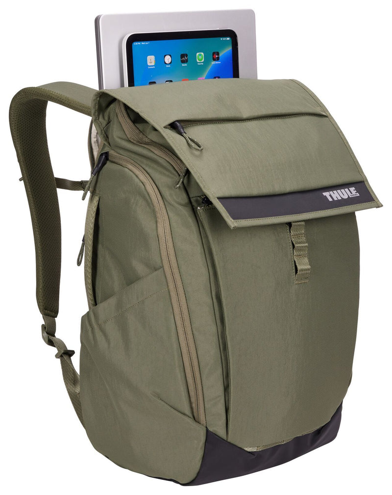 THULE Paramount 27L Water-Resistant Backpack w/ 16" Laptop Compartment in Soft Green