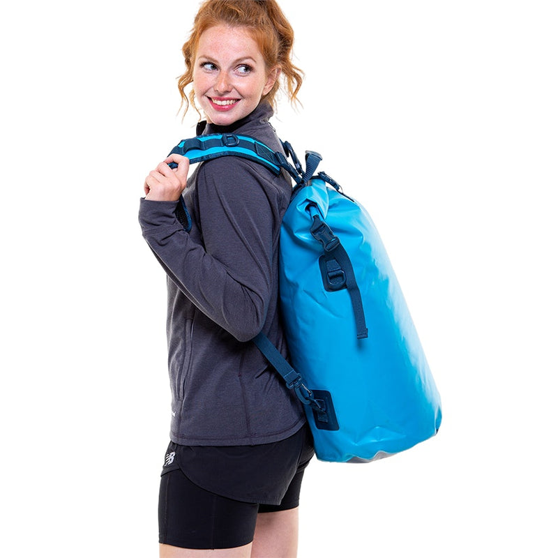 Waterproof Roll Top Dry Bag Backpack - Ride Blue