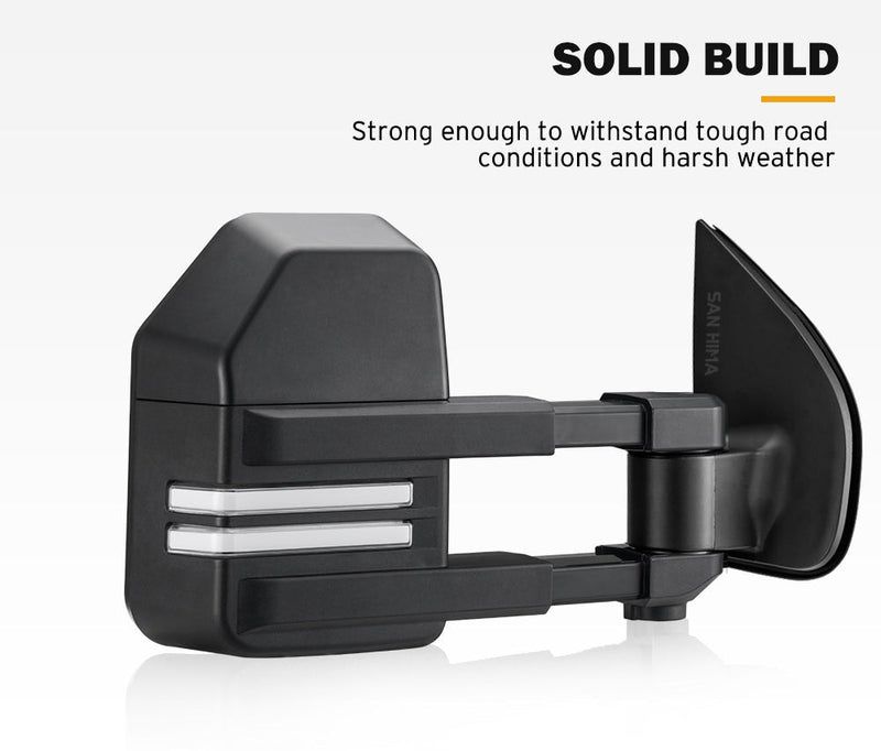 SAN HIMA Extendable Towing Mirrors for Holden Colorado RG MY2013-MY20 with Indicator