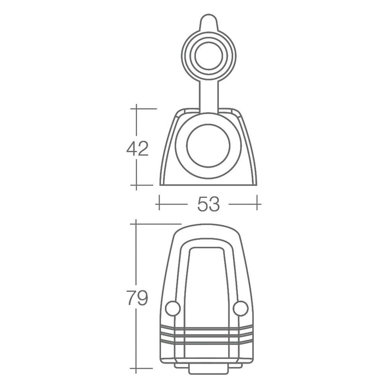 Narva 81154WBL Heavy-Duty Surface Mount Dual USB Socket