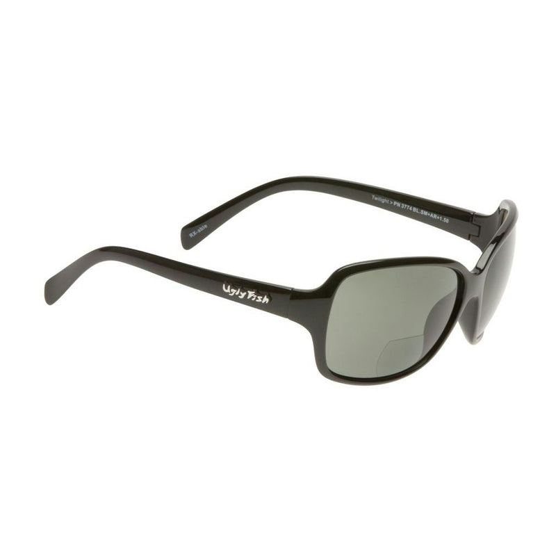 Ugly Fish Twilight +1.50 Bifocal Black Frame/Smoke Lens Polarised Sunglasses