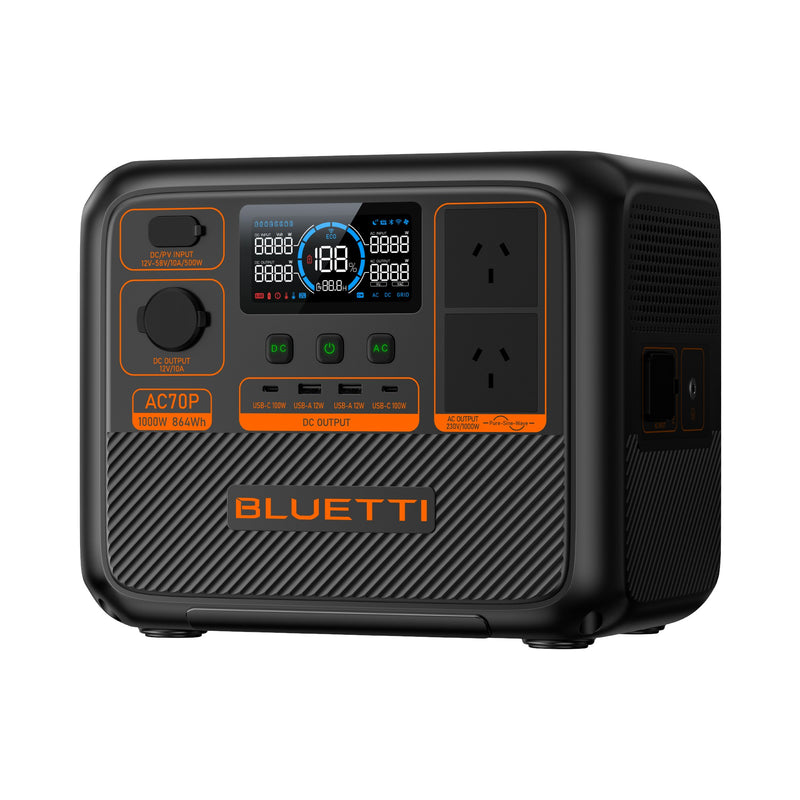 BLUETTI AC70P Portable Power Station | 1000W 864Wh