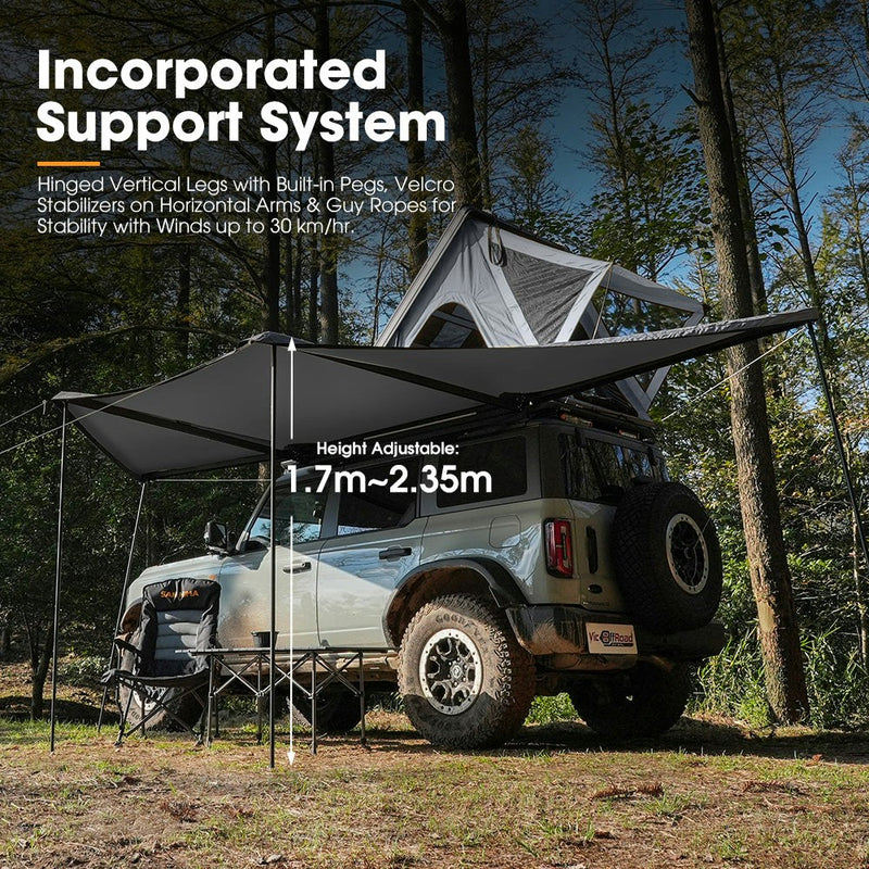 San Hima 180 Degree Free-Standing Awning 600D Double-Ripstop