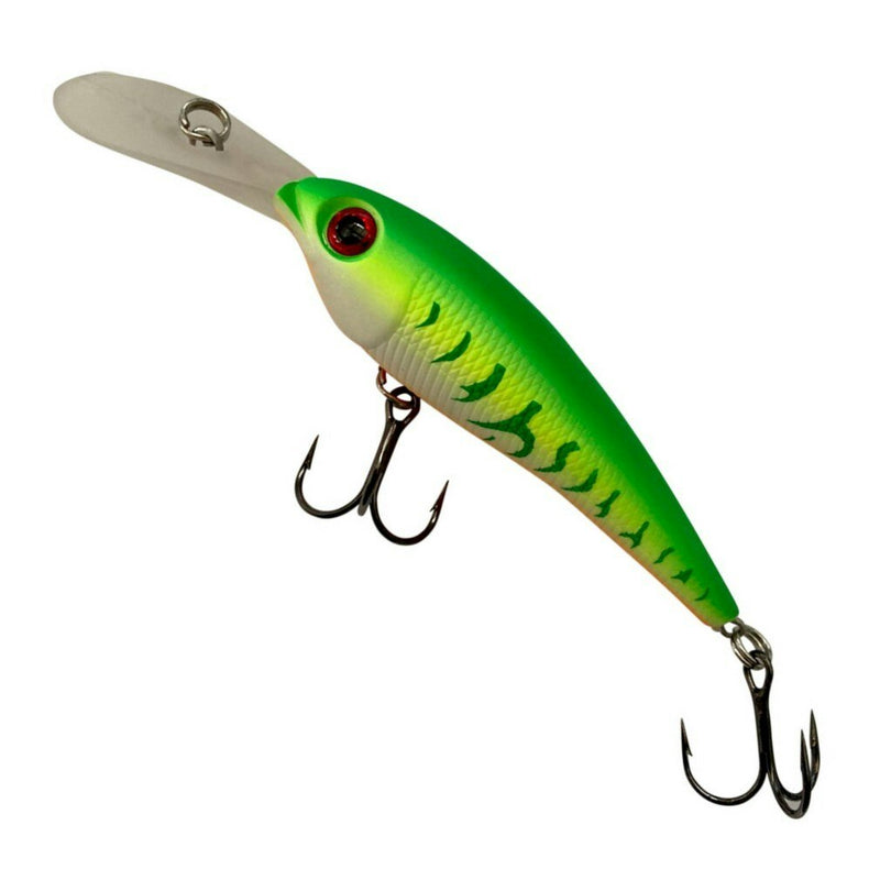 80mm Storm Thundercrank Madflash Hard Body Fishing Lure - Green Fire UV