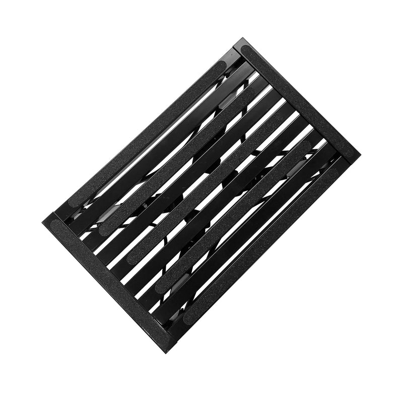 BLACK Single folding portable caravan step with adjustable legs