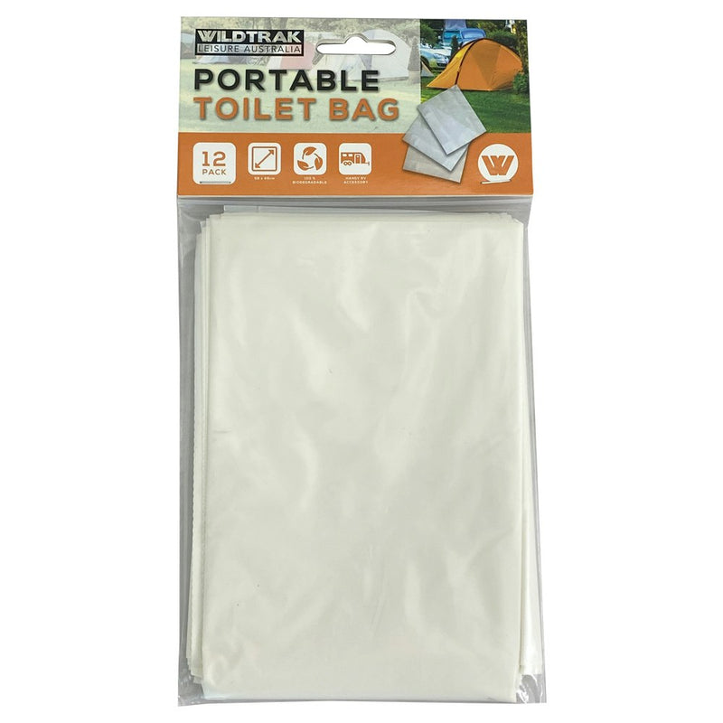 12pc Wildtrak Portable Camping Toilet Plastic Bags Replacement Biodegradeable