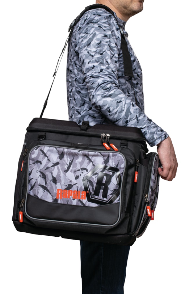 Rapala LureCamo Magnum Fishing Tackle Bag with Moulded Waterproof Bottom and Lid