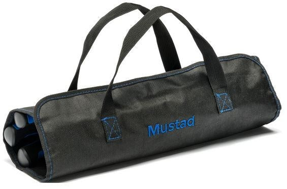 Mustad Fish Filleting Kit - 3 x Fishing Knives,Knife Sharpener in Roll Up Bag