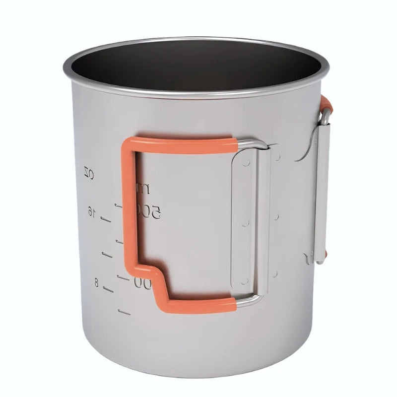 TERRAN Titanium Mug With Lid and Silicone Handle 750ml