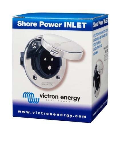 Victron Shore Power Inlet stainless with cover 16A/250Vac (2p/3w)