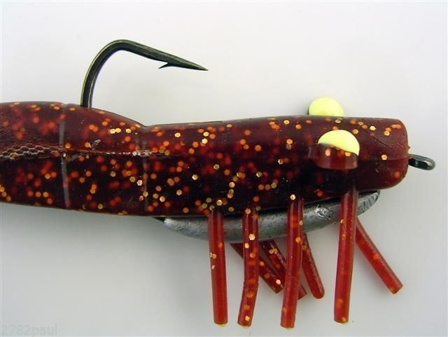 127mm Zerek Live Shrimp Pre Rigged Lumo Eyes Jointed Body Lure