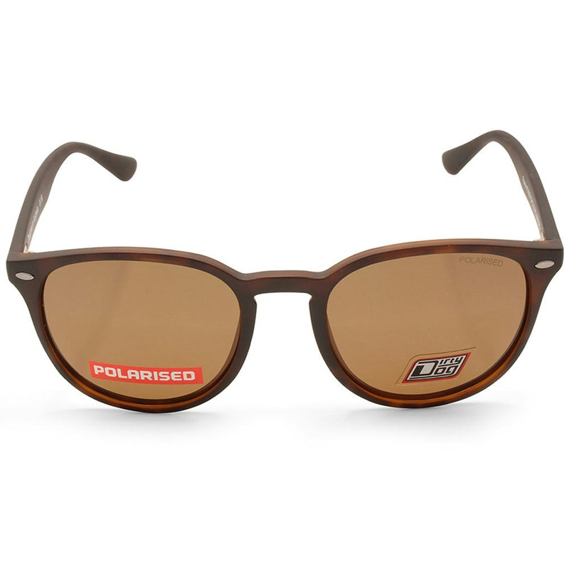 Dirty Dog Racoon Satin Satin Brown/Brown Unisex Polarised Sunglasses 53607