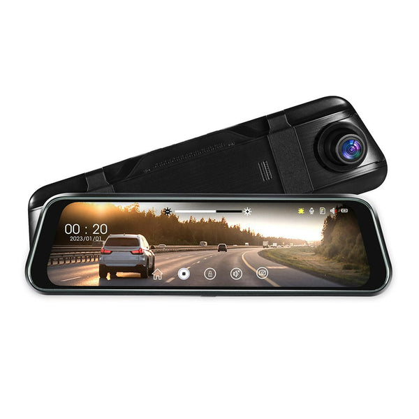 Manan 10" Dash Camera 1080P Front and Rear Touch Rear View Mirror Night Vision