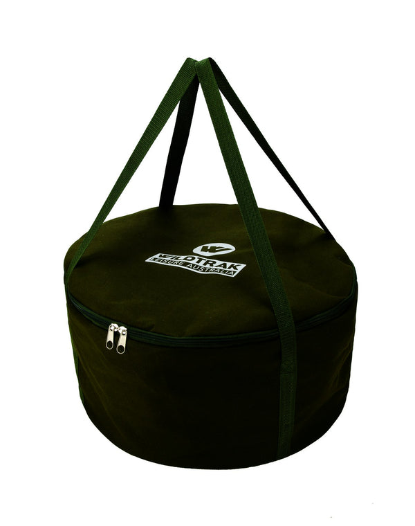 Wildtrak Heavy-Duty 12qt/45cm Canvas Carry Storage Bag For Camp Oven Pot Green