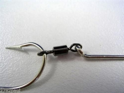 Mustad Pre-Rigged Deluxe Swivel Gang Hooks 3/0 X 3 Sets