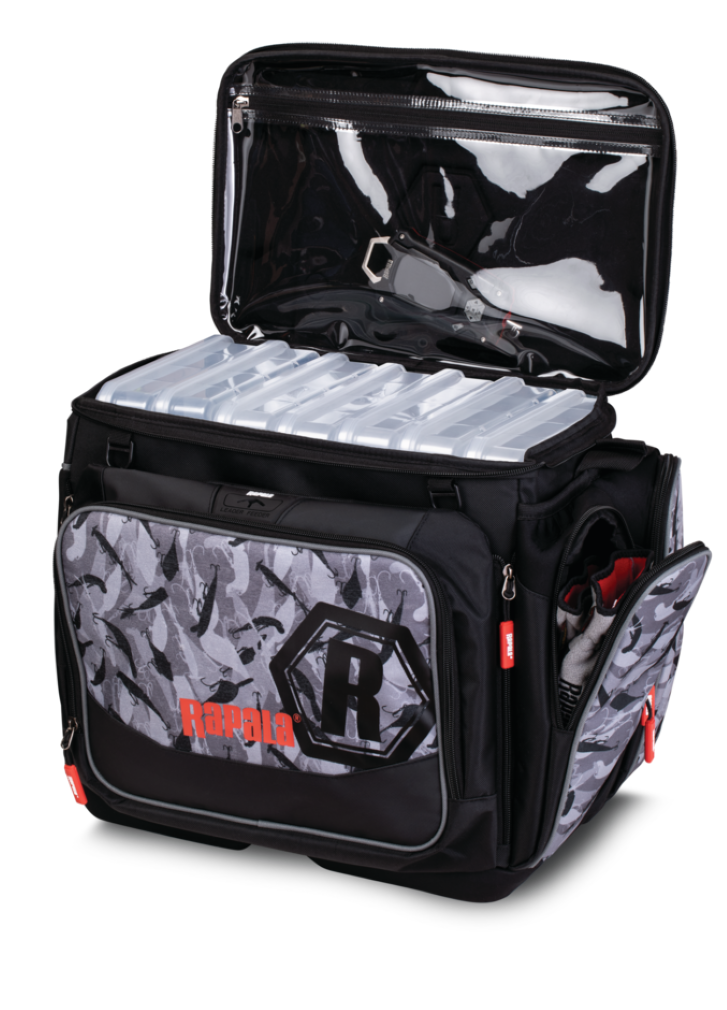 Rapala LureCamo Magnum Fishing Tackle Bag with Moulded Waterproof Bottom and Lid