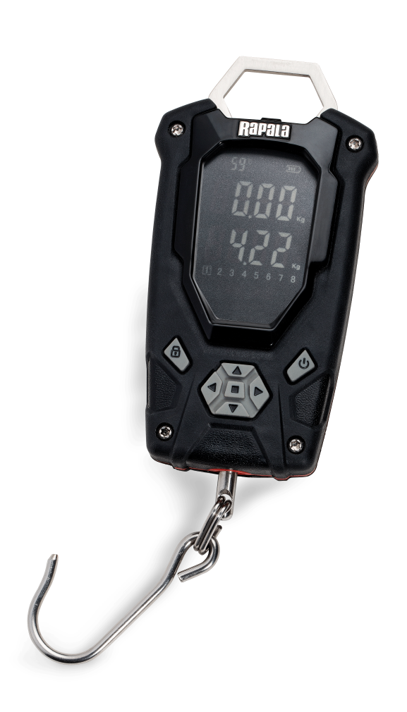 Rapala RCD 25kg Digital Fishing Scales with  8 Weight Storage Function