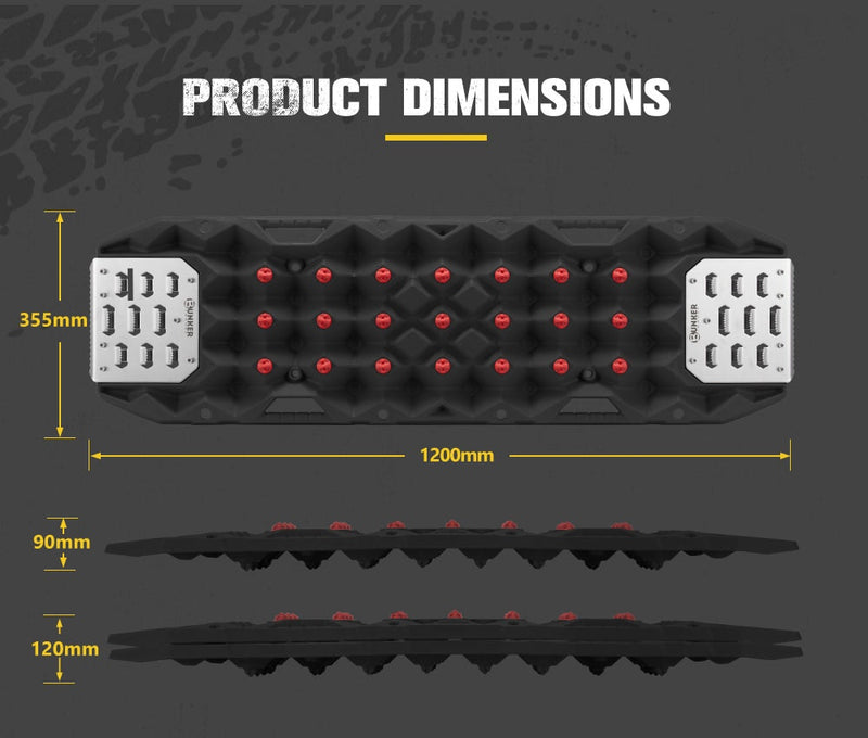 Bunker Indust Pair Recovery Tracks 25T With Steel Traction Plate Snow Mud Sand