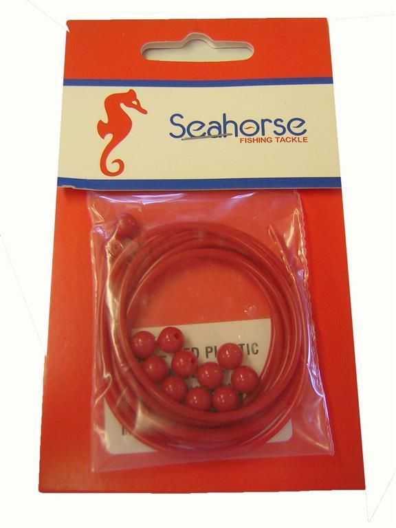 Seahorse Red Plastic Whiting Tube & Beads