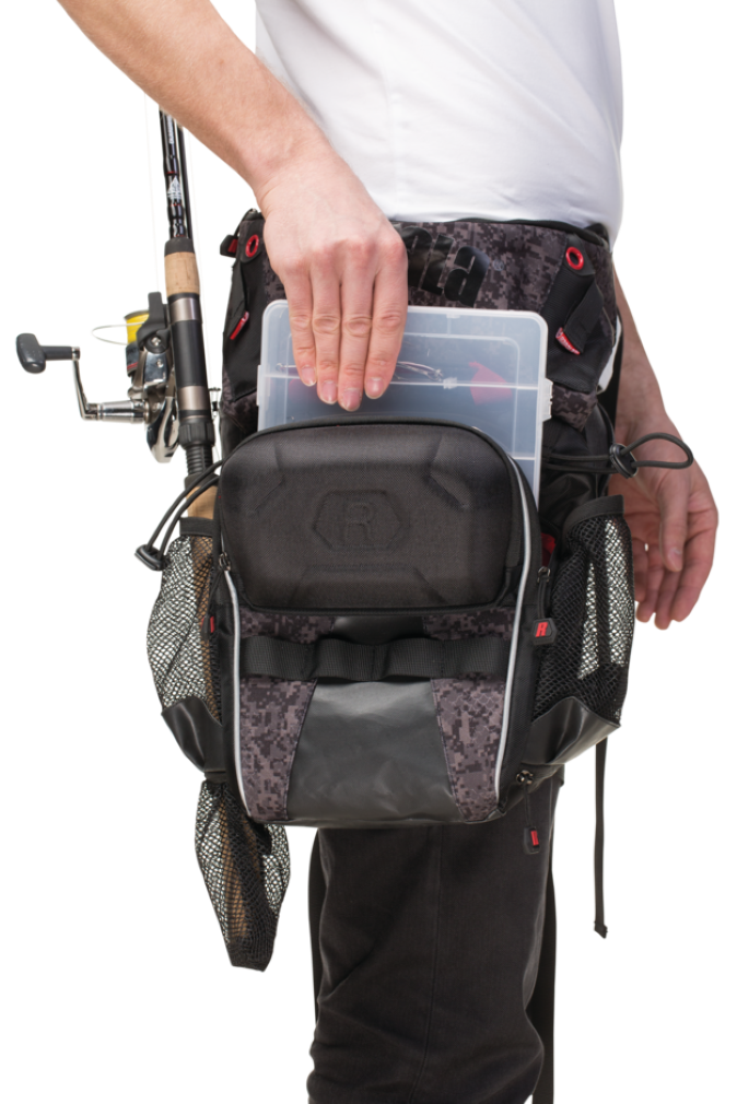 Rapala Urban Hip Pack - Fishing Bag with Twin Rod Holders and Tool Attachments