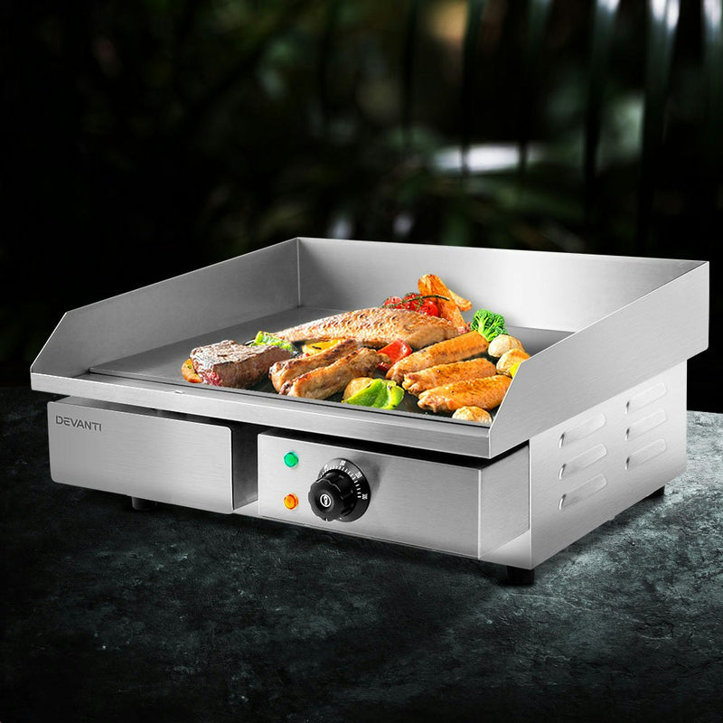 3000W Electric Griddle Hot Plate - Stainless Steel