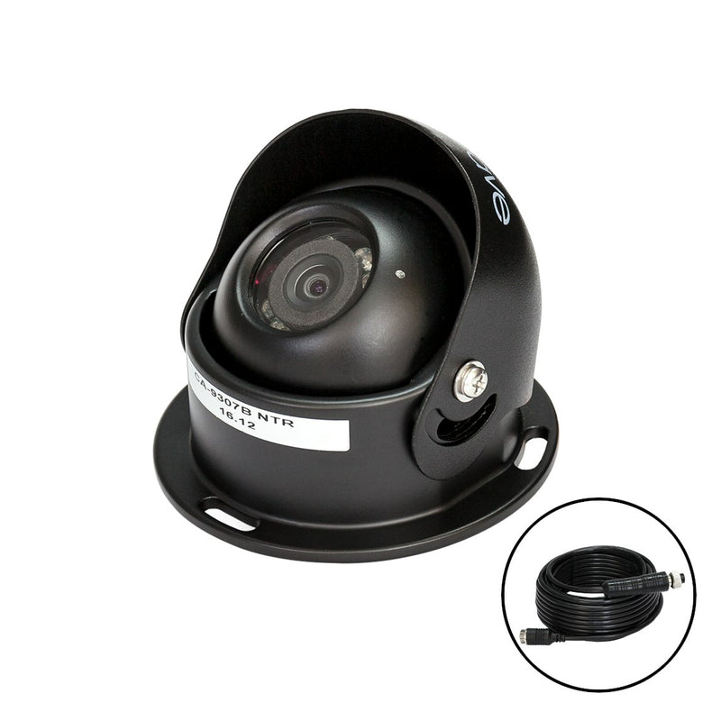 SafetyDave 92° AHD Round Camera (Black) With 15m Heavy Duty 3 in 1 Camera Cable