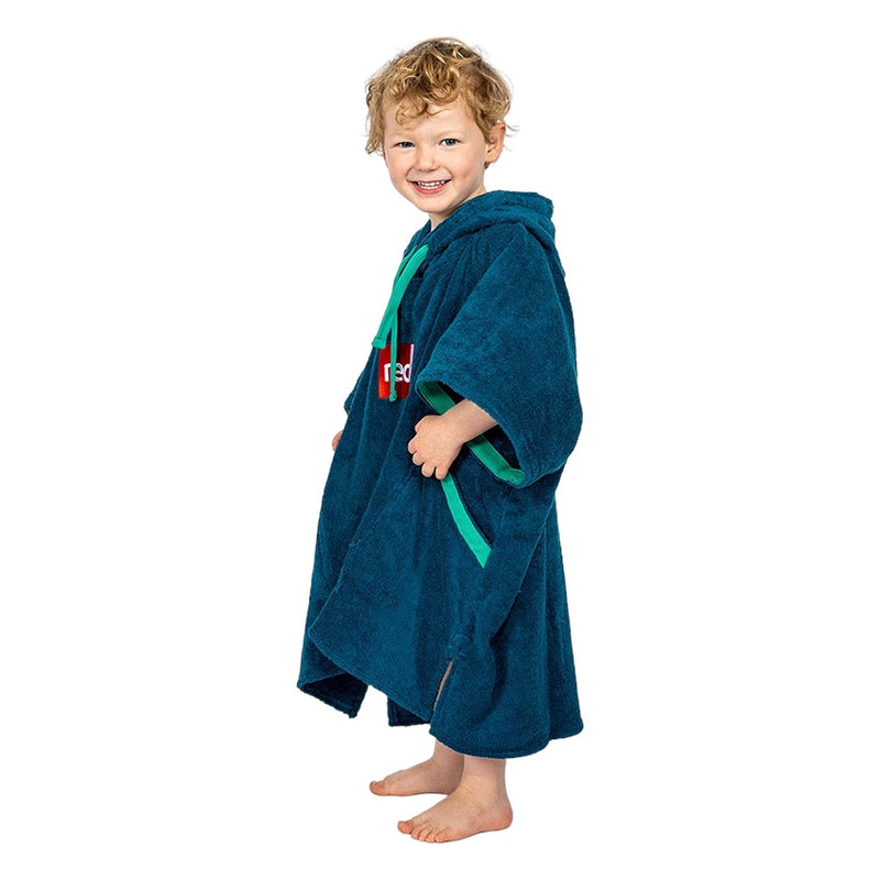 Kids Towelling Change Robe - Navy