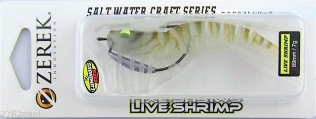 89mm Zerek Live Shrimp Pre Rigged Lumo Eyes Jointed Body Lure