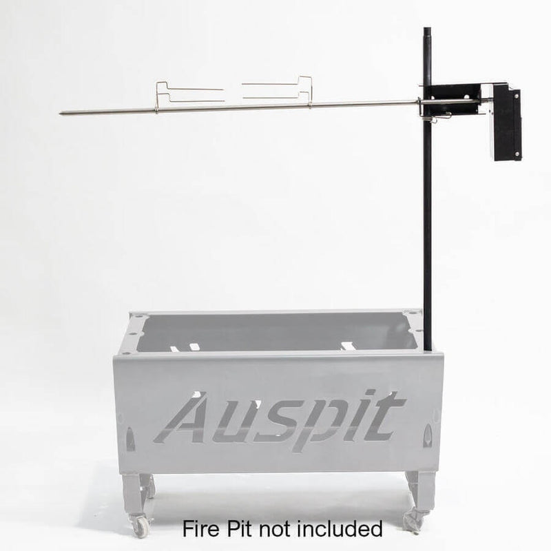 Auspit Original Compact Portable Spit Rotisserie Package (Firepit Not Included)