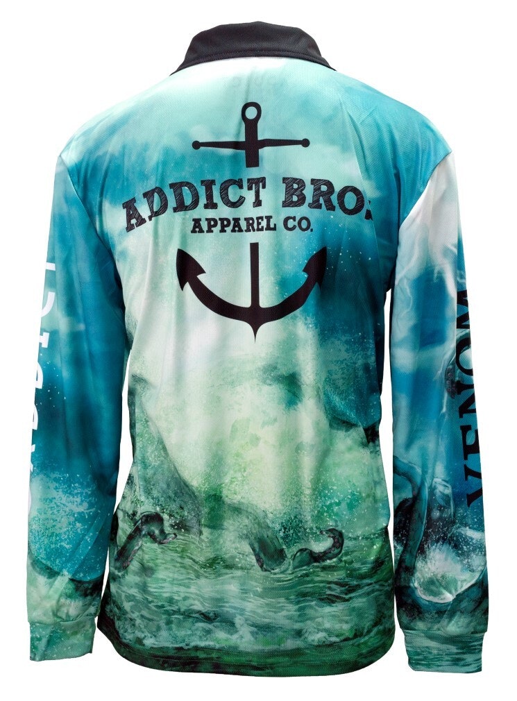 Wilson Venom Addict Brothers Kraken Tournament Long Sleeve Fishing Shirt -UPF50+