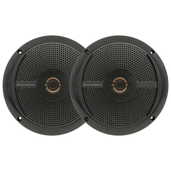 Autobacs M620B 6.5 Inch 2-Way Slim Fit Marine Speakers - Black