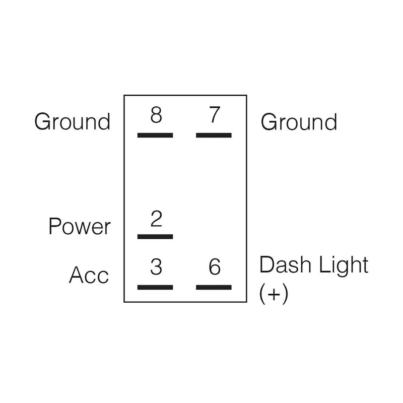 Narva 63142BL 12 Volt Illuminated Off/On Sealed Rocker Switch with "Backup Lights" Symbol (Blue)