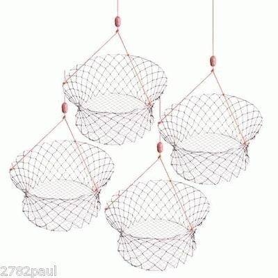 Wilson Ready Rigged Wire Bottom Crab Net- 2 Rings With Float And Rope