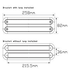 LED Autolamps 235BAR12 Stop/Tail/Indicator Blister, Coloured Lens