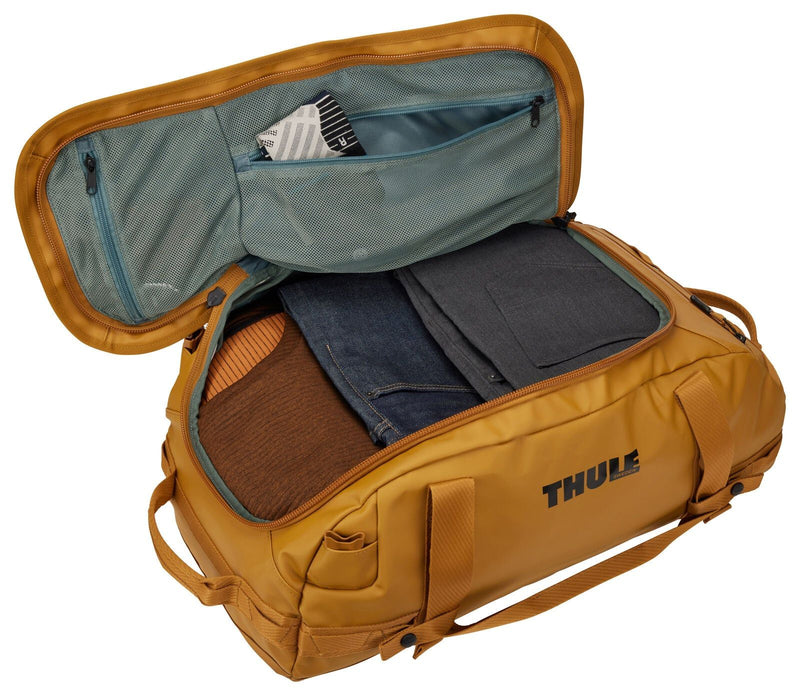 Thule Chasm 40L Duffel Overnight Bag Convertible Backpack Duffle in Golden