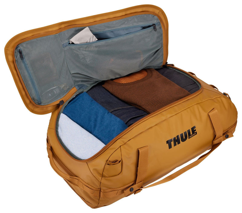 Thule Chasm 70L Duffel Overnight Bag Convertible Backpack Duffle in Golden