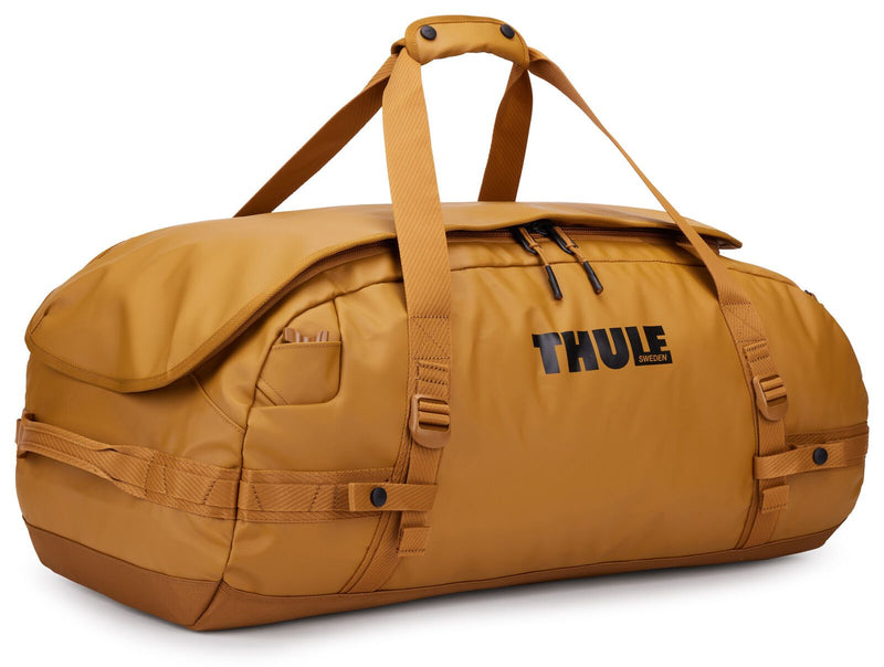 Thule Chasm 70L Duffel Overnight Bag Convertible Backpack Duffle in Golden