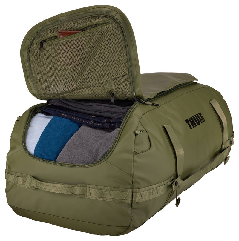 Thule Chasm 130L Duffel Overnight Bag Convertible Backpack Duffle in Olivine