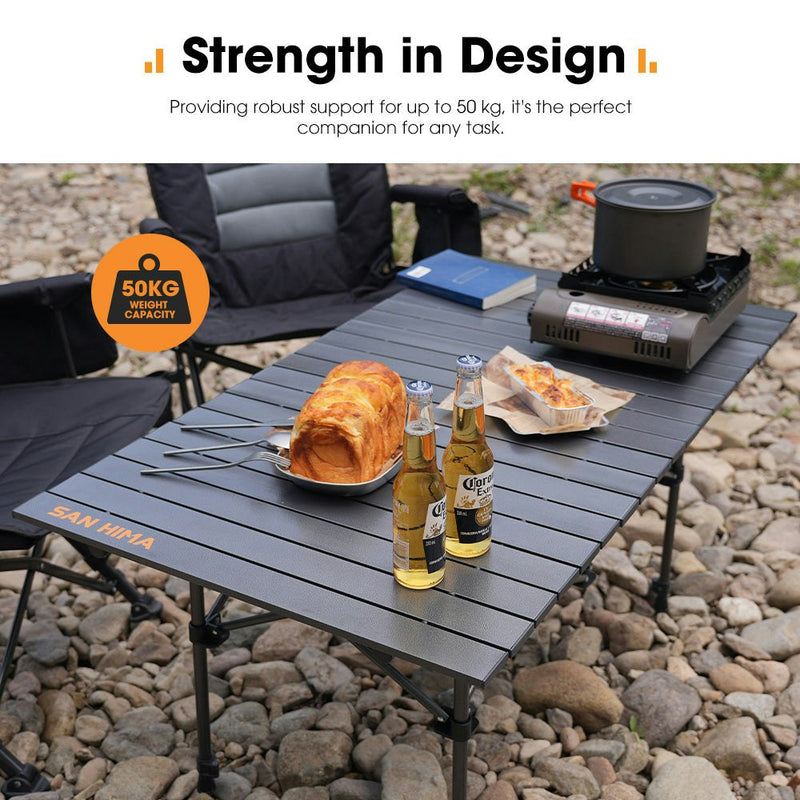 San Hima Folding Camping Table Adjustable Aluminium Portable Outdoor BBQ Desk