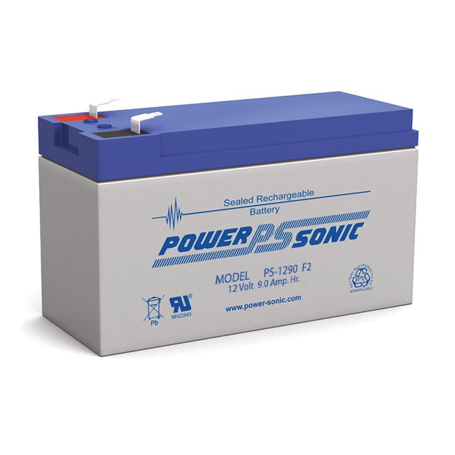 Power Sonic PS1290 12V 9AH Rechargeable Battery F2 Terminal Sealed Lead Acid