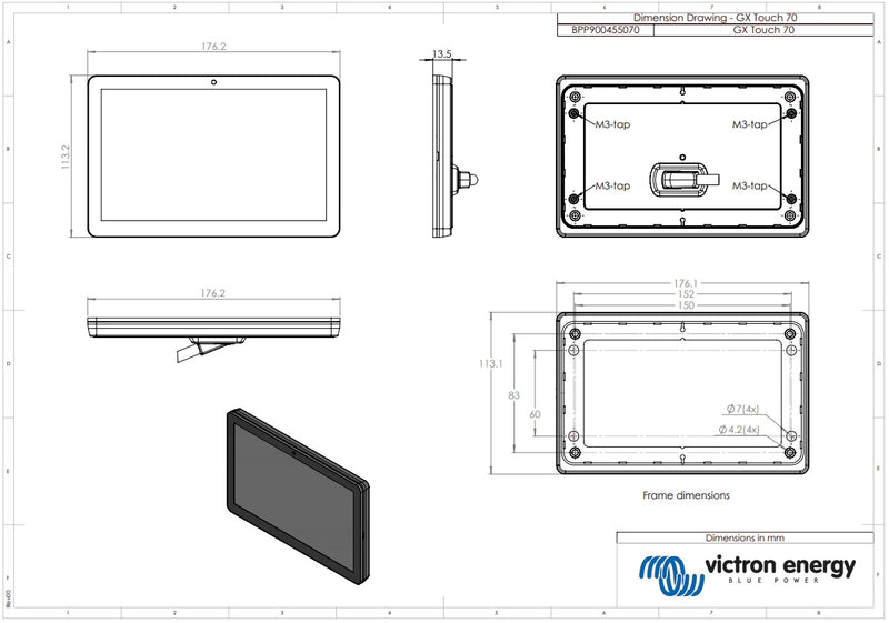 Victron GX Touch 70 - 7" Display