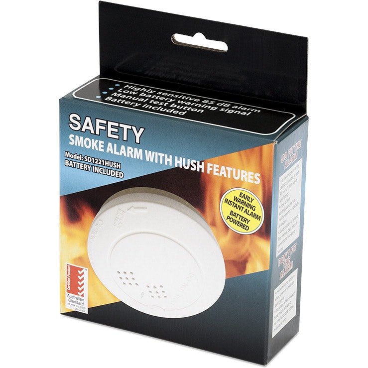 SafetyDave Fire Smoke Alarm with Hush Features