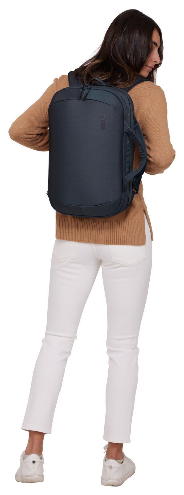 THULE Subterra 15–23L Hybrid Travel Bag Expandable Backpack w/ 16" Laptop Sleeve in Dark Slate