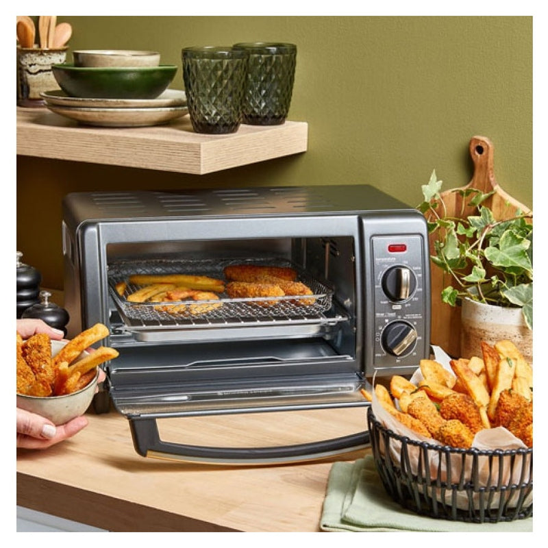 Russell Hobbs 1150W Compact Kitchen Air Fryer Toaster Oven Grill/Bake 20x39cm