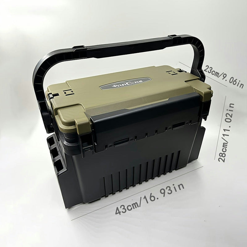 Double-Layer Outdoor Storage Box with Adjustable Dividers
