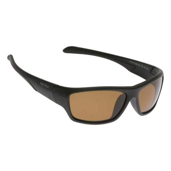 Ugly Fish PU5117 Unbreakable Polarised Black Frame/Brown Lens Wrap Sunglasses