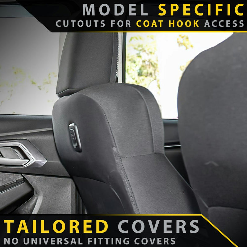 Razorback 4x4 XP7 Heavy Duty Canvas 2x Front Seat Covers Suitable for a Isuzu D-MAX RG