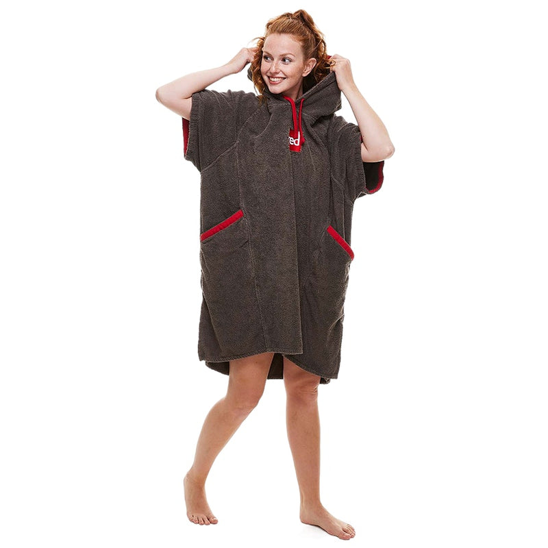 Women's Towelling Change Robe - Grey