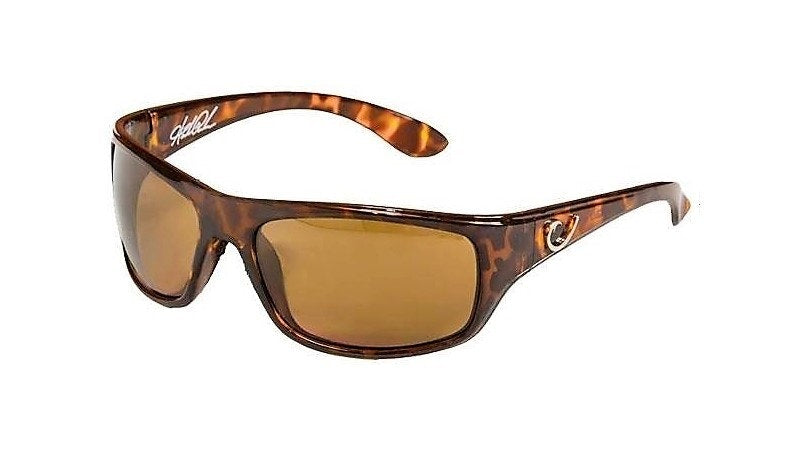 Mustad Hank Parker Polarized Sunglasses-Tortoise Frame with Amber Lens-HP100A-3