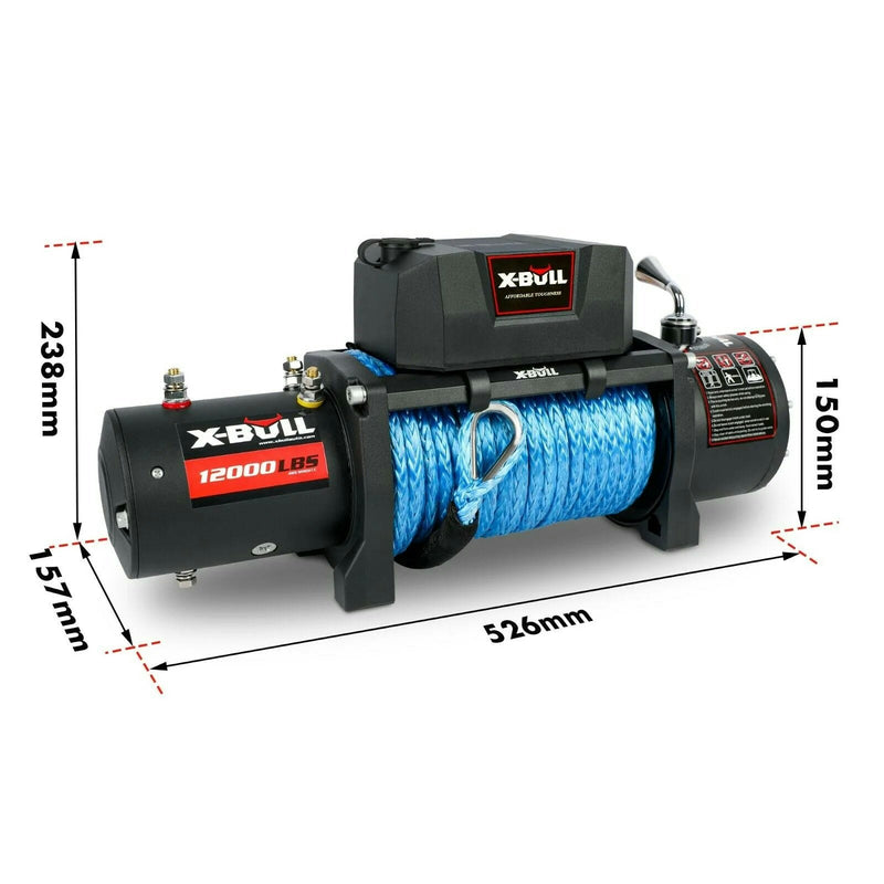 X-BULL Electric Winch 12000LBS Synthetic Rope